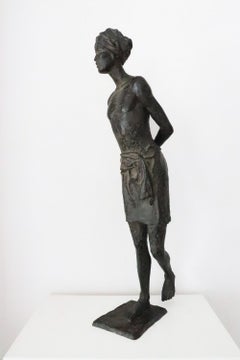 Barefoot On The Sacred Land by Marine de Soos, Bronze Sculpture