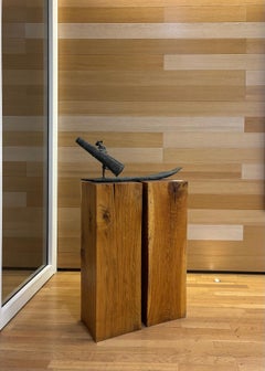 Burman Fisherman III by Marine de Soos - Bronze sculpture, figurative, man