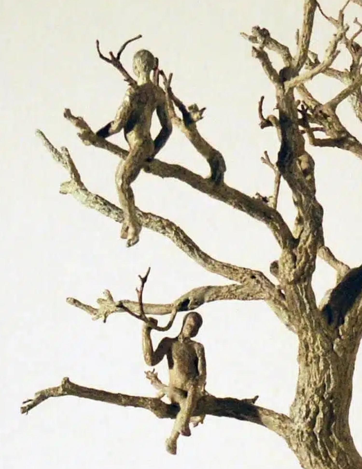 Chat perché von Marine de Soos - Zeitgenössische Bronzeskulptur, menschliche Figuren im Angebot 5