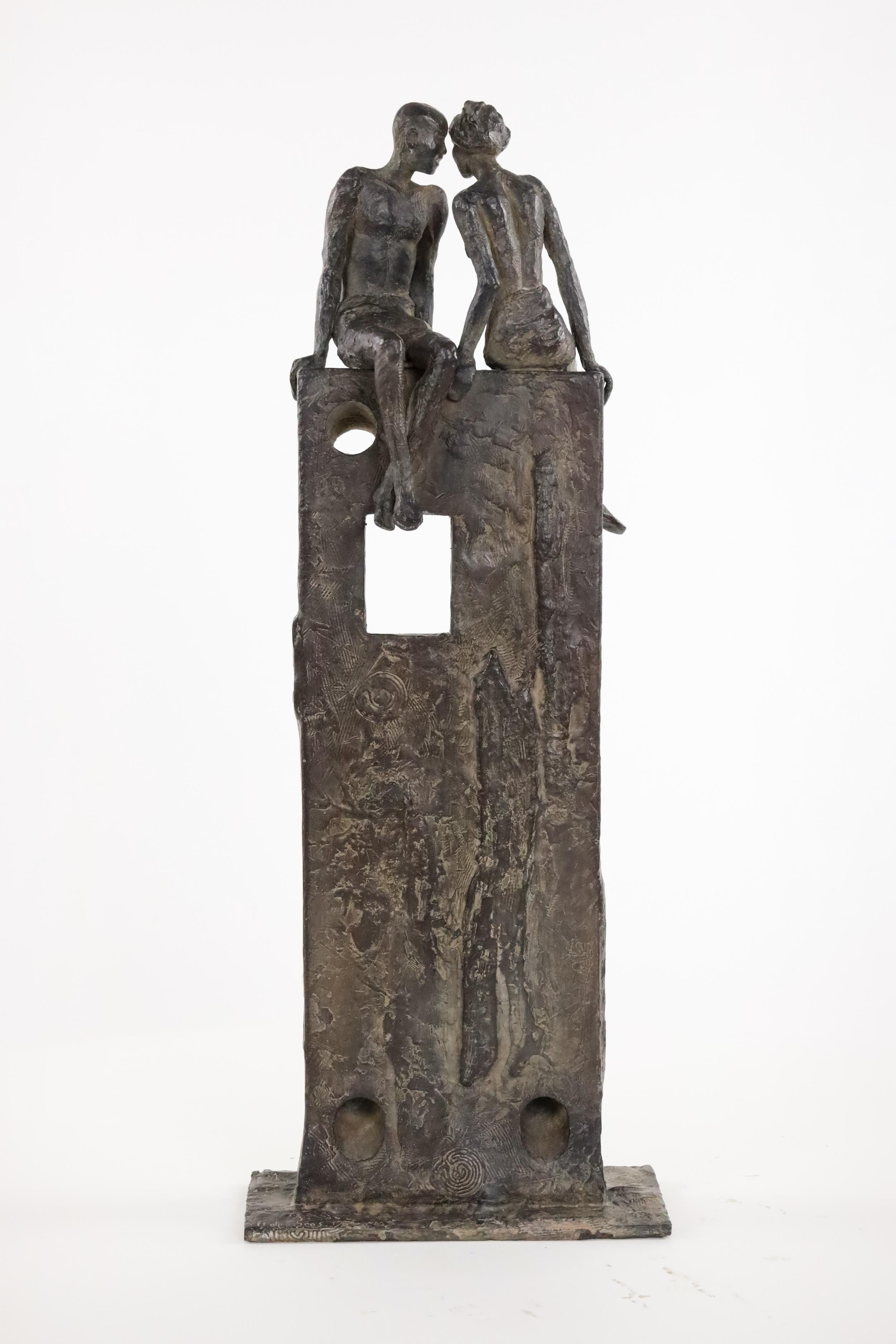 Confabulations by Marine de Soos - Bronze sculpture, figurative, dark tones