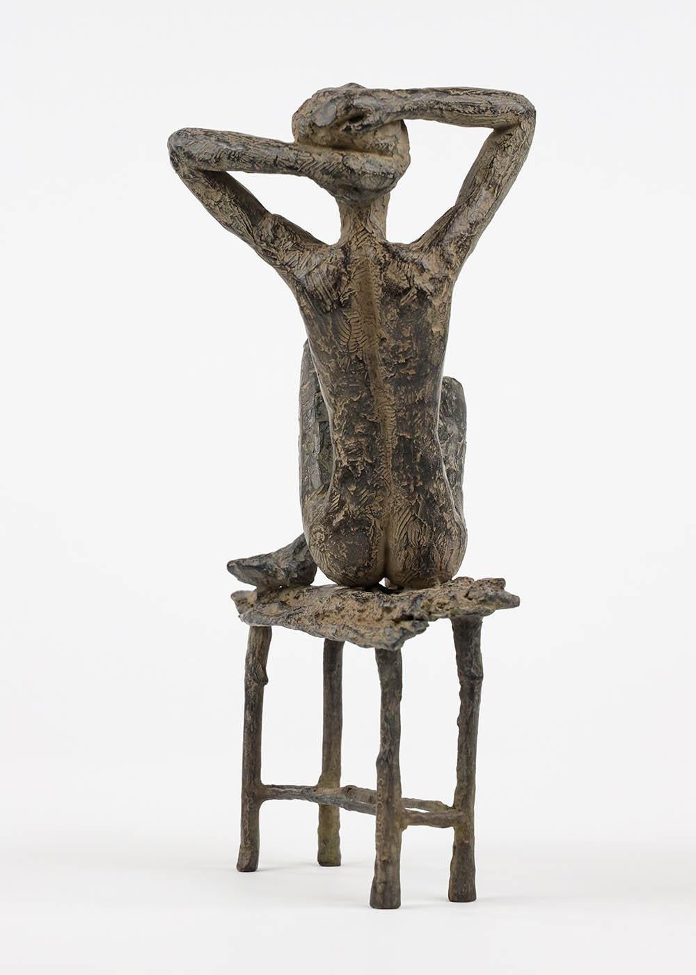 Enchanting Rituals by Marine de Soos - Seated Female Nude, bronze sculpture For Sale 2