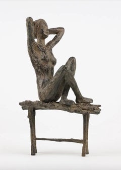 Enchanting Rituals by Marine de Soos - Seated Female Nude, bronze sculpture