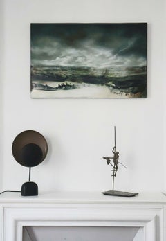 Fisherman on stilt III by Marine de Soos - Bronze sculpture, human figure, nude