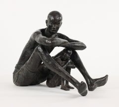 A la sombra de ser amado de Marine de Soos - Escultura contemporánea de bronce