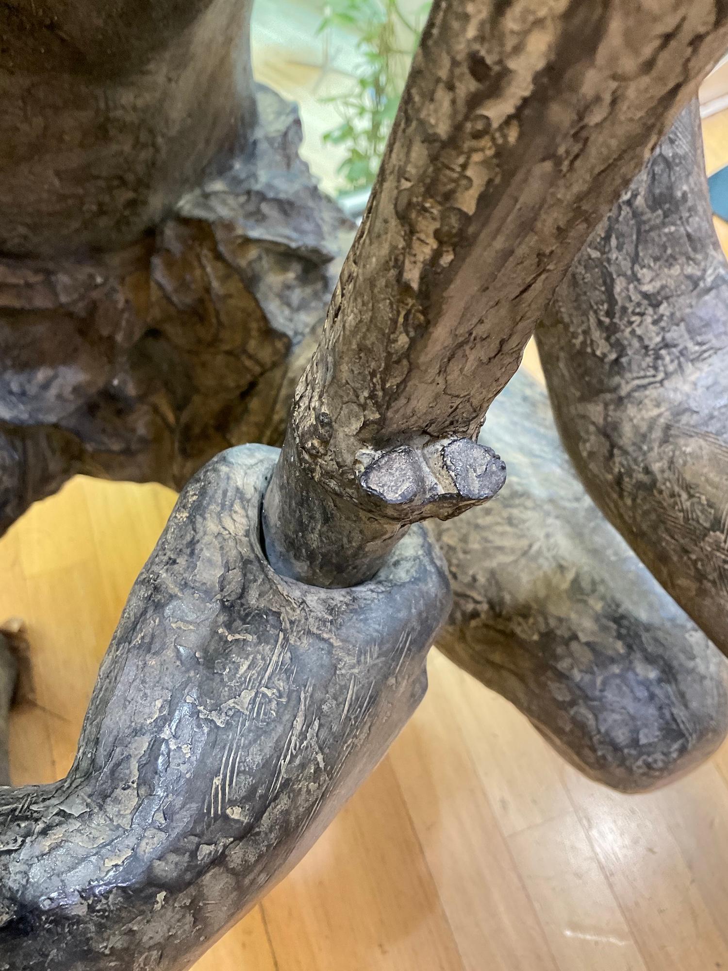Palabres de Marine de Soos - Grande sculpture en bronze, figure humaine, homme, nu en vente 6