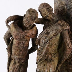 The Banks of the Irrawaddy River by M. de Soos - bronze sculpture, friendship