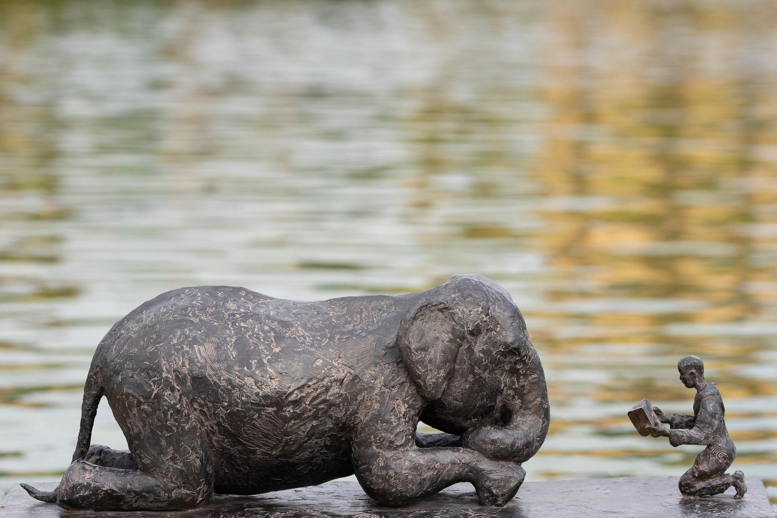 The Book of Ganesh II, Tribute to Gregory Colbert by Marine de Soos - Sculpture For Sale 1