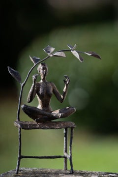 The meditation garden by Marine de Soos - Contemporary bronze sculpture