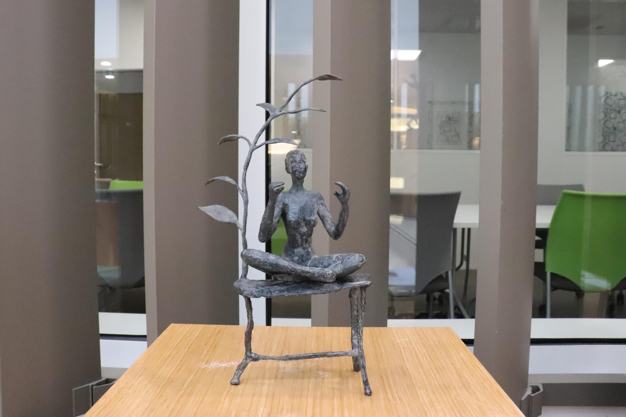 The meditation garden by Marine de Soos - Zeitgenössische Bronzeskulptur, Frau im Angebot 8