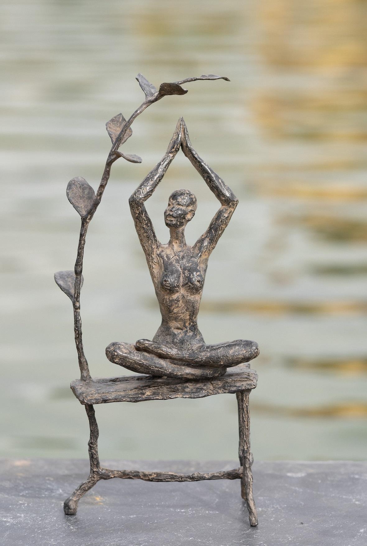 The meditation garden II von Marine de Soos - Zeitgenössische Bronzeskulptur im Angebot 1