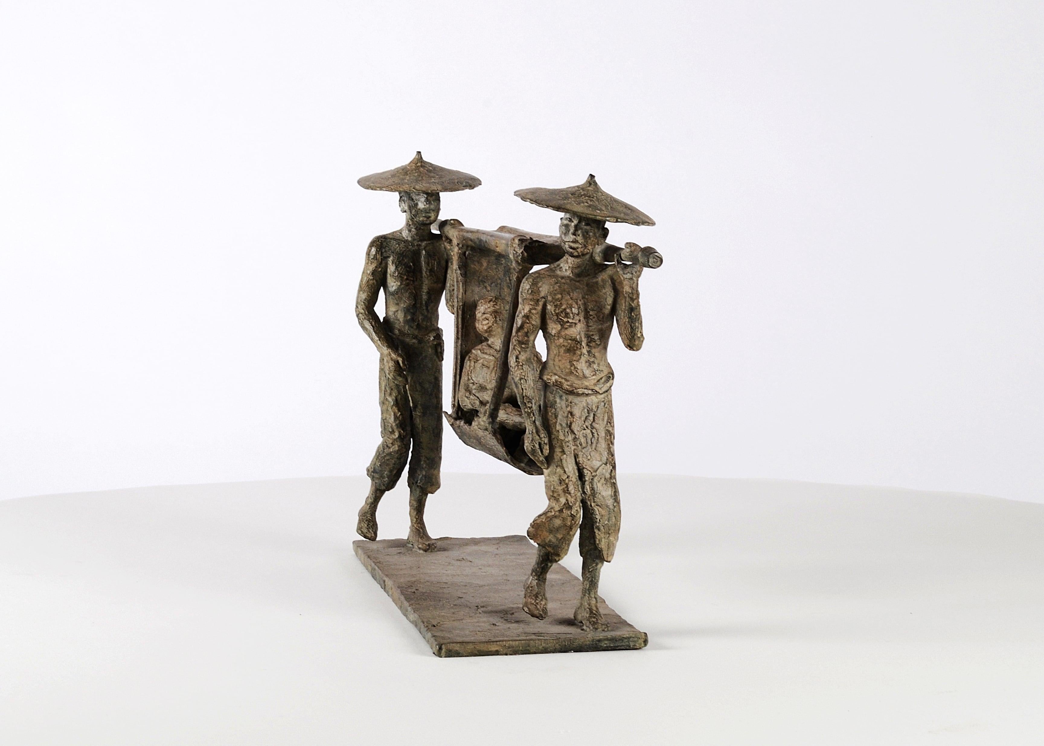 La chaise Sedan de Marine de Soos - Sculpture en bronze, figures humaines, oeuvres d'art en vente 5