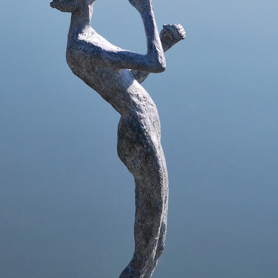 Wandering Light by Marine de Soos - contemporary bronze sculpture, female figure For Sale 2