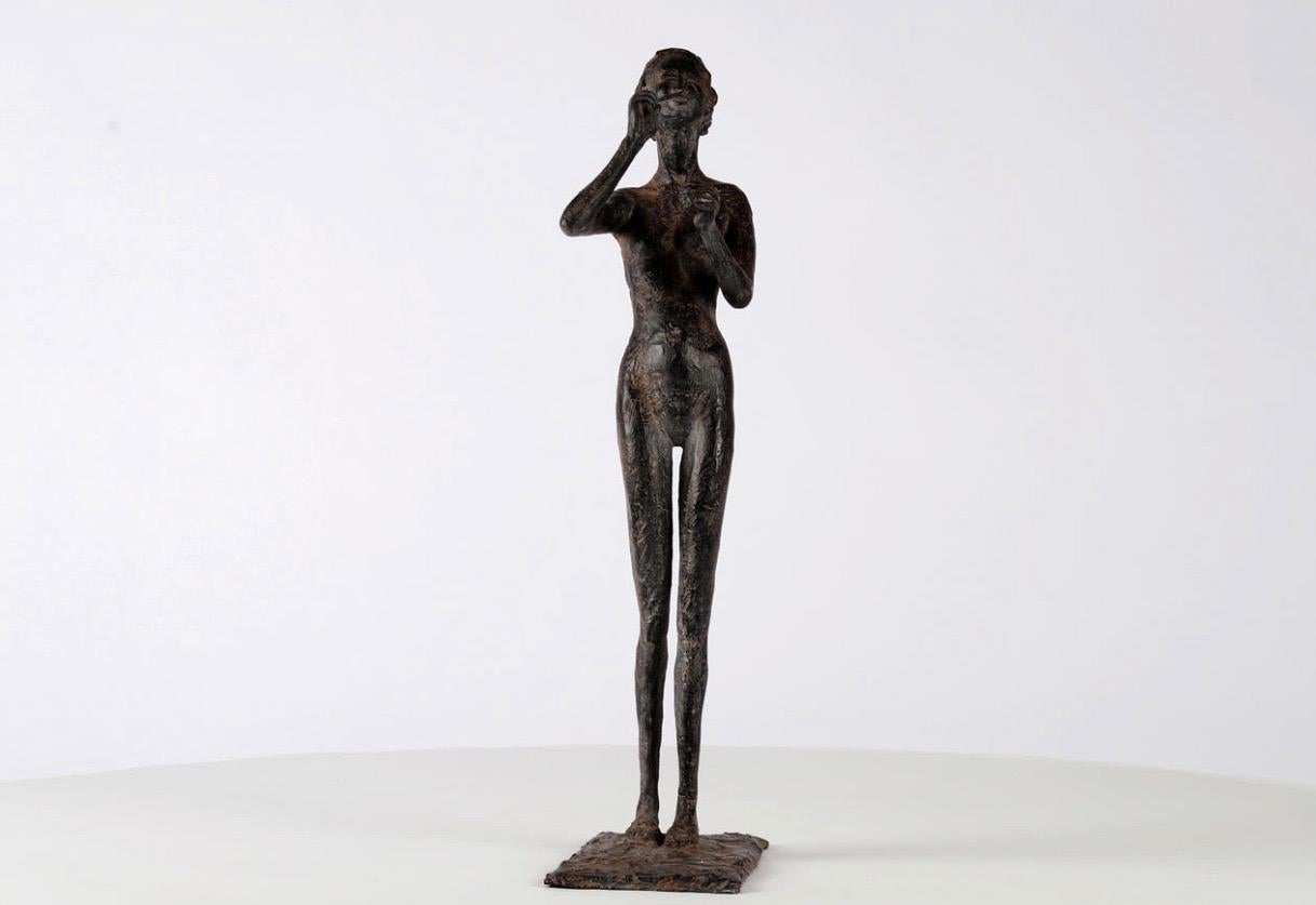 Wandering Light by Marine de Soos - contemporary bronze sculpture, female figure For Sale 5