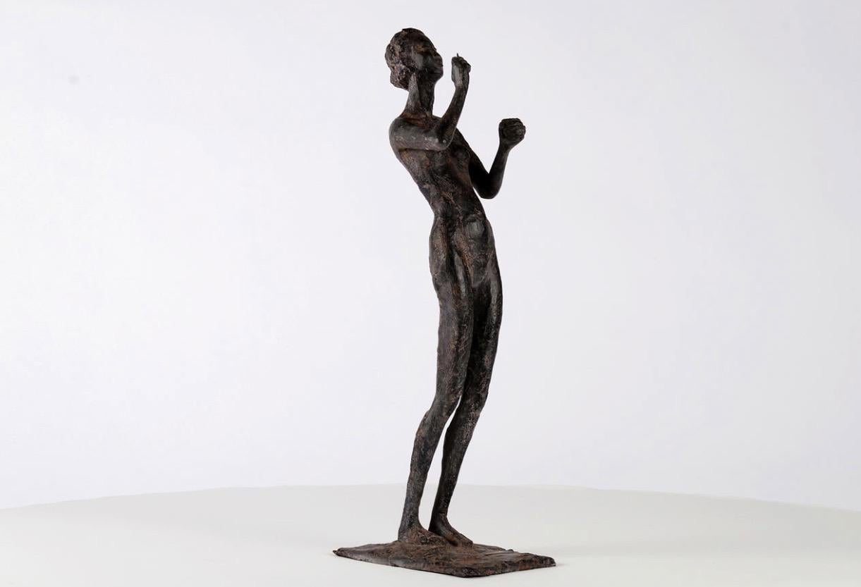 Wandering Light by Marine de Soos - contemporary bronze sculpture, female figure For Sale 6