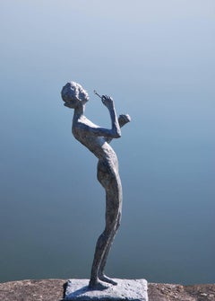 Wandering Light by Marine de Soos - contemporary bronze sculpture, female figure