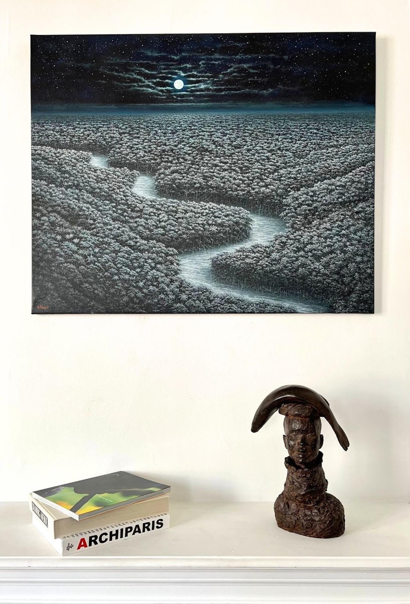 Donna con pesce di Marine de Soos - Scultura in bronzo, ritratto umano, colore marrone in vendita 5
