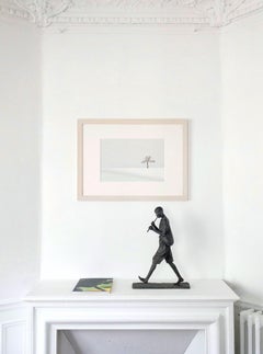 Young Flute Player by Marine de Soos - Bronze sculpture, figurative, human, boy