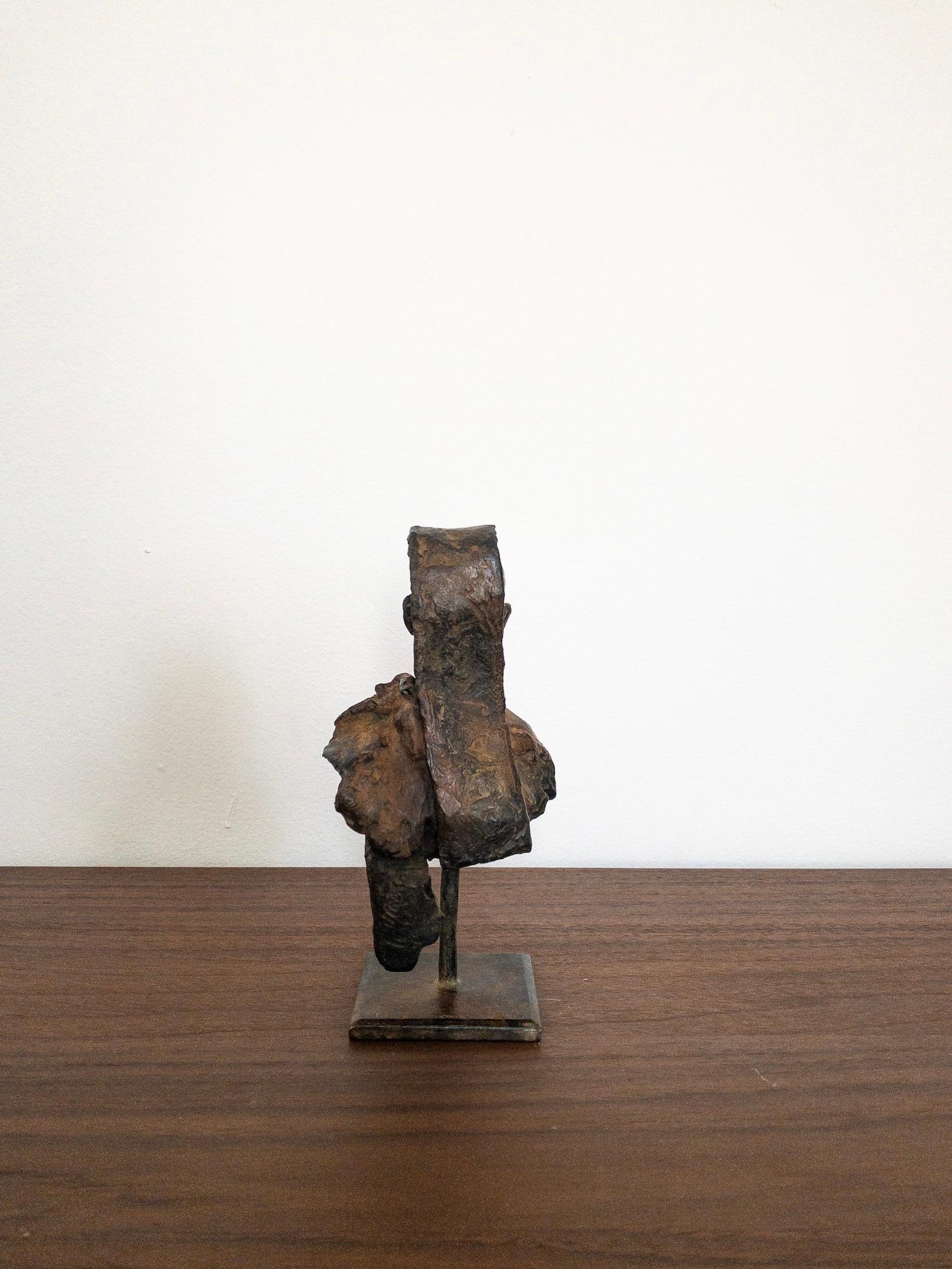 Young Lama by Marine de Soos - Contemporary bronze sculpture, child, portrait For Sale 7