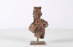 Young Lama by Marine de Soos - Contemporary bronze sculpture, child, portrait