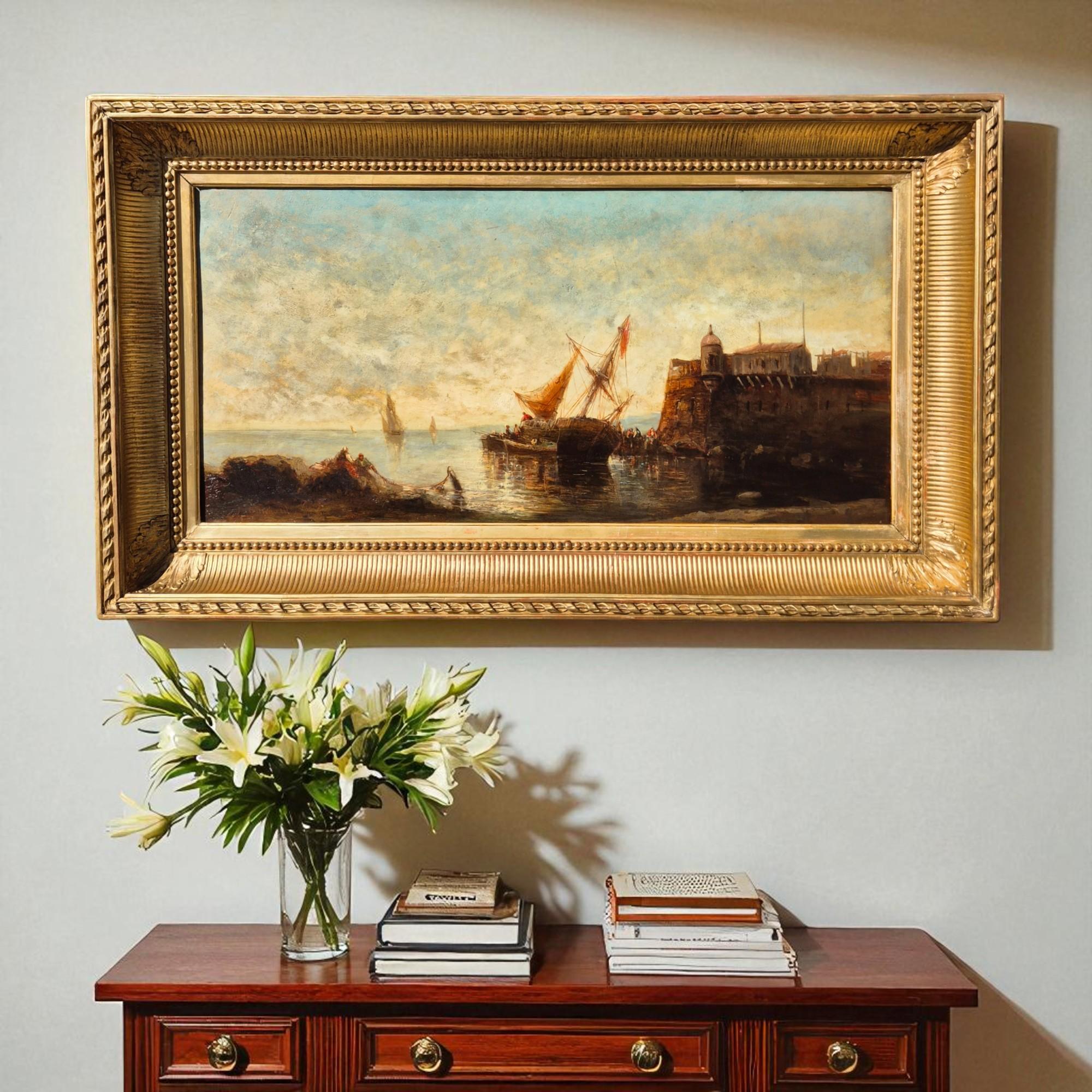 Marin, Öl auf Tafel - Joseph Guichard (1806-1880), 19. Jahrhundert (Napoleon III.) im Angebot