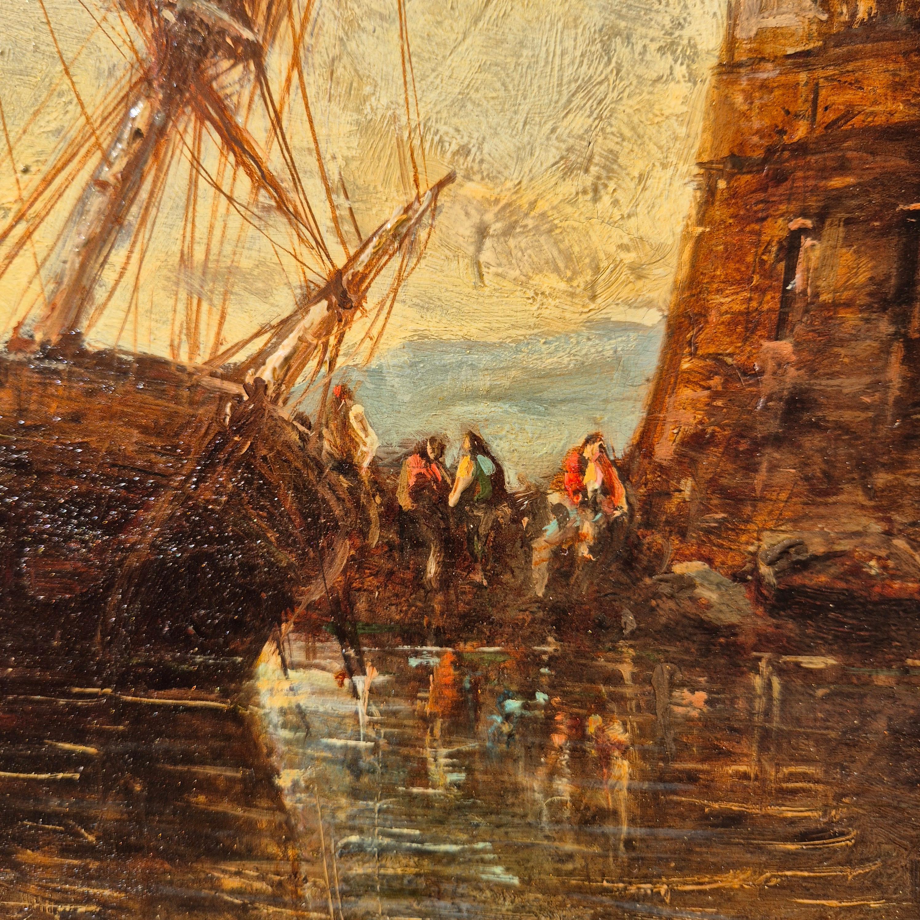 Marin, Öl auf Tafel - Joseph Guichard (1806-1880), 19. Jahrhundert im Angebot 1