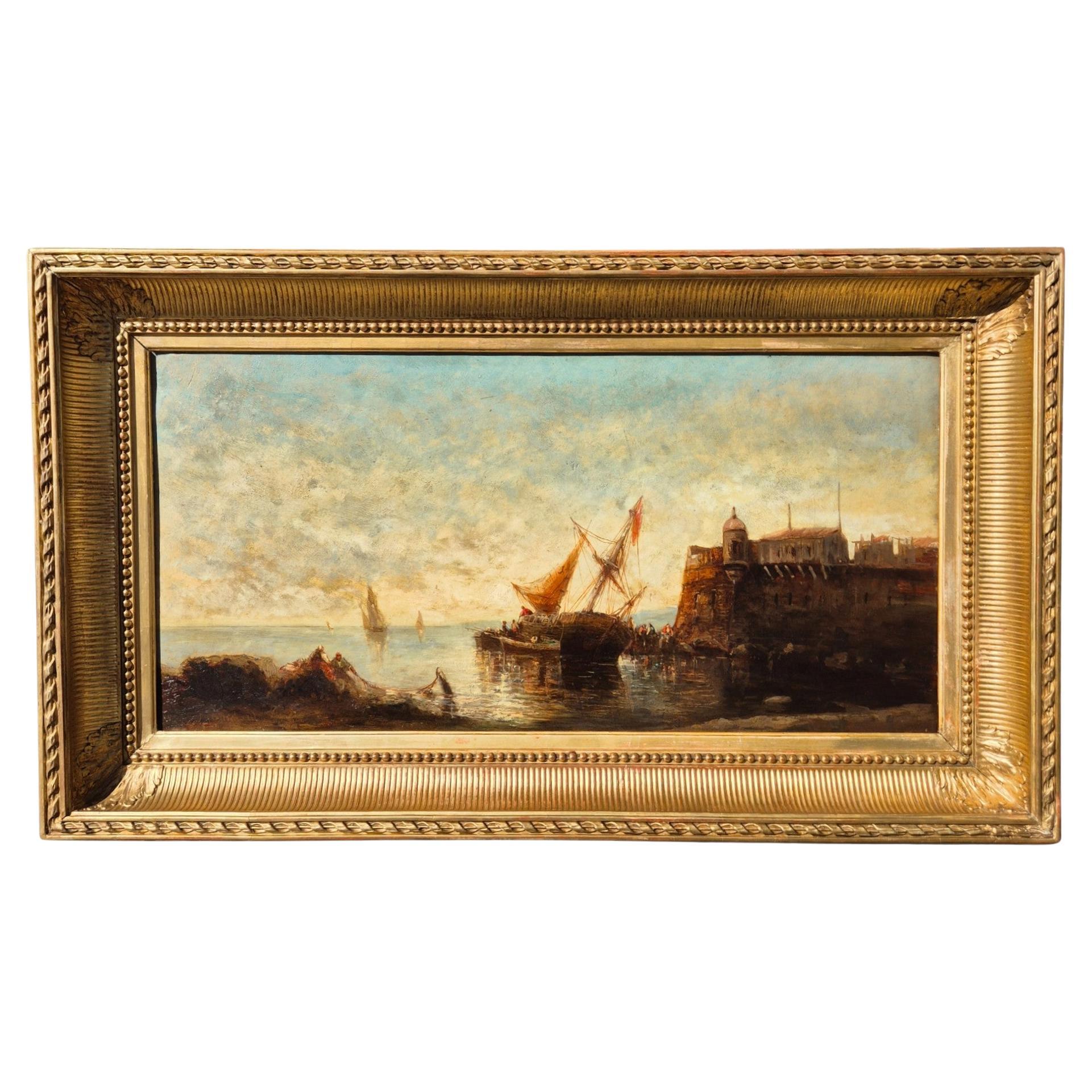 Marin, Öl auf Tafel - Joseph Guichard (1806-1880), 19. Jahrhundert im Angebot