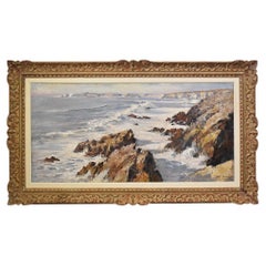 Marine Painting, Atlantic Coast Painting, Seascape Painting, Early 20th Century.