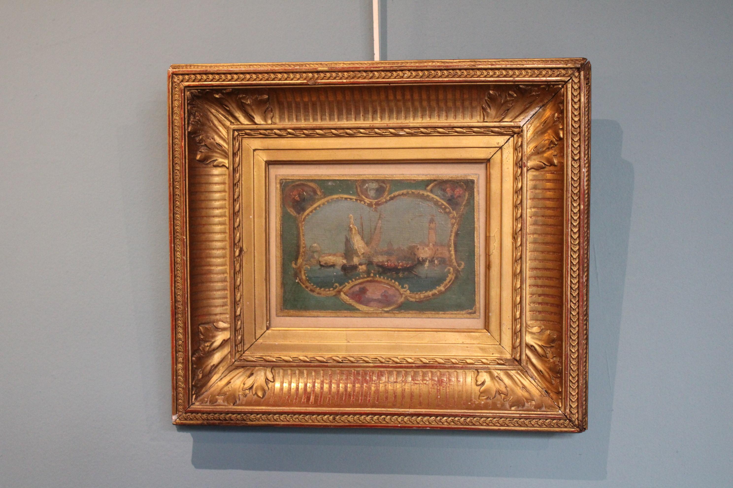 Oiled Marine Painting, France 19th Century For Sale