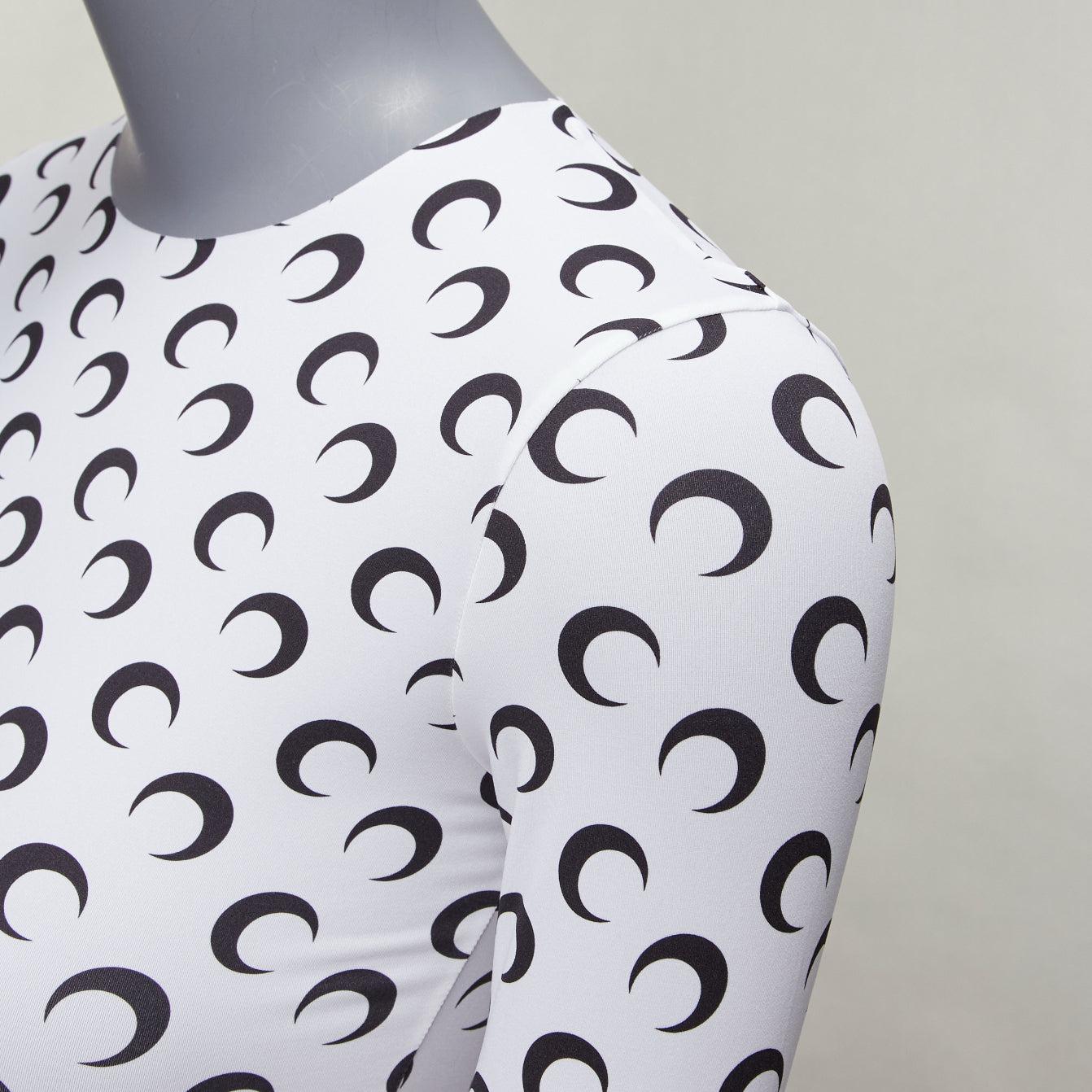 MARINE SERRE White Line black crescent moon print second skin stretch top S
Reference: AAWC/A00741
Brand: Marine Serre
Material: Polyamide, Elastane
Color: White, Black
Pattern: Monogram
Closure: Pullover
Lining: Unlined
Extra Details: Second skin