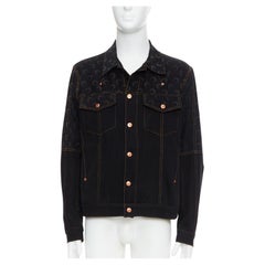 Marin SERRE LINEA BIANCA Luna crescente  stampa denim nero  Giacca FR48 M