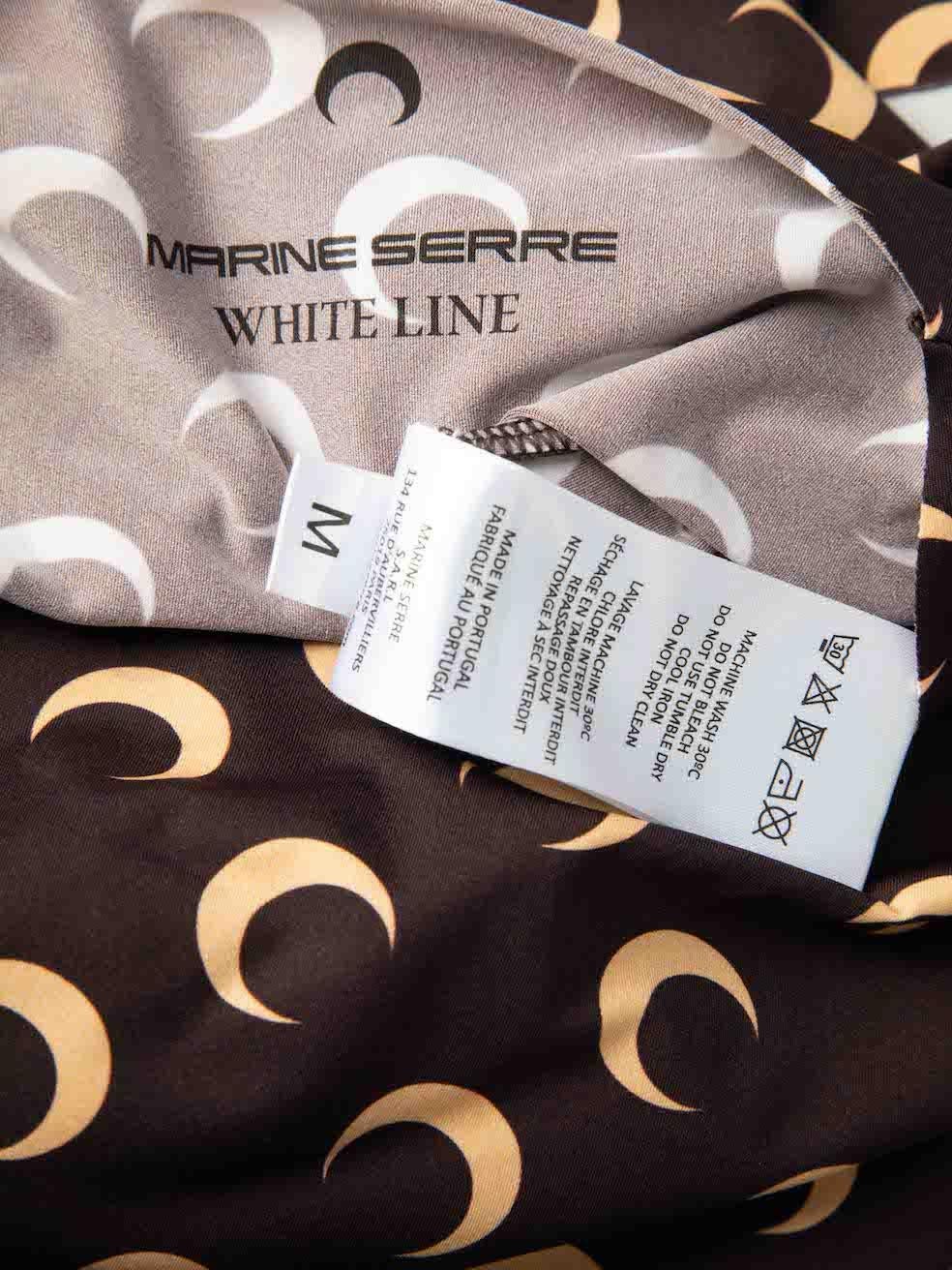 Marine Serre Women's Brown Patterned Long Sleeves Top In Good Condition In London, GB