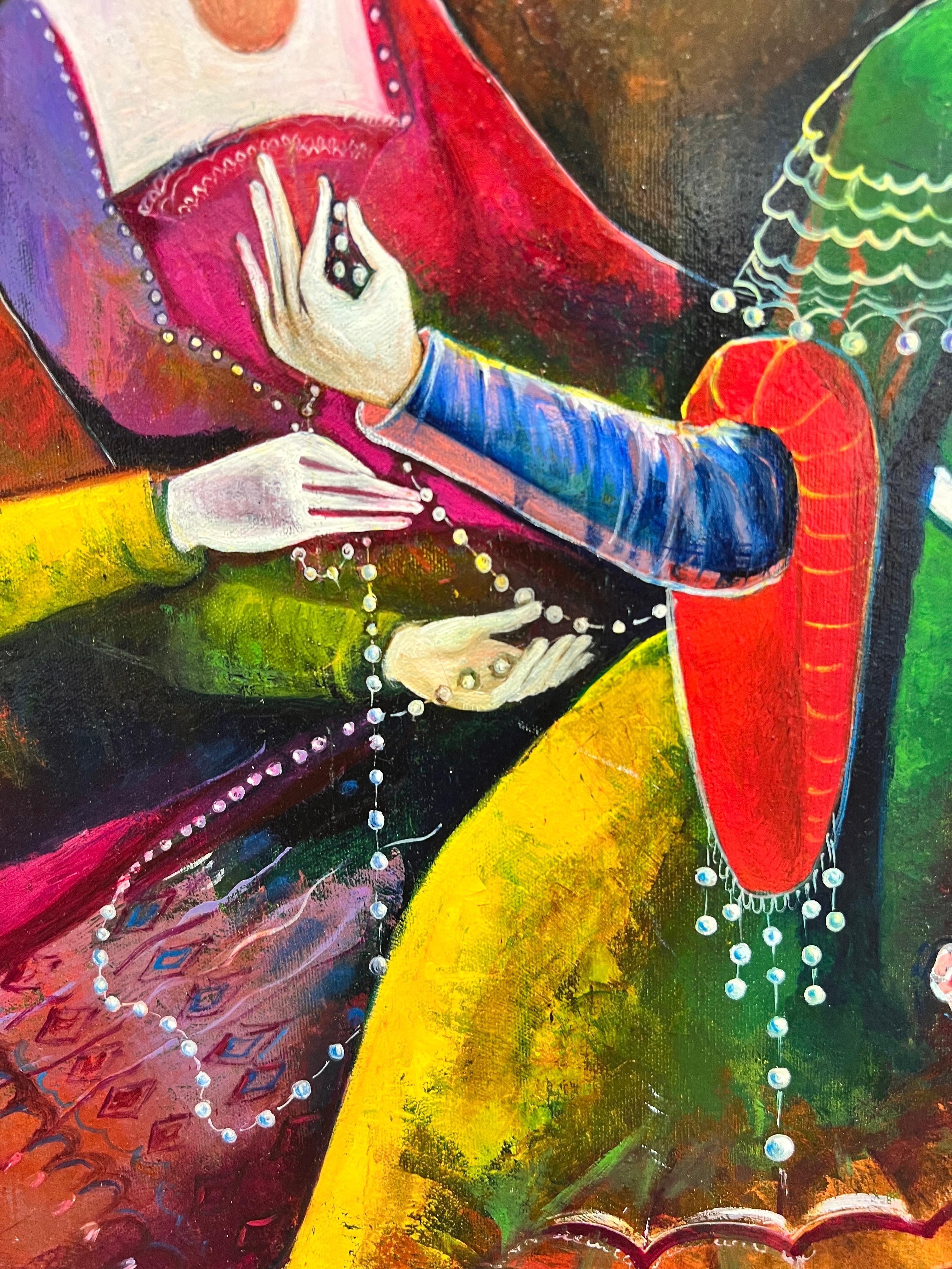 Jewell Contemporary Painting, Making Jewels. en vente 2