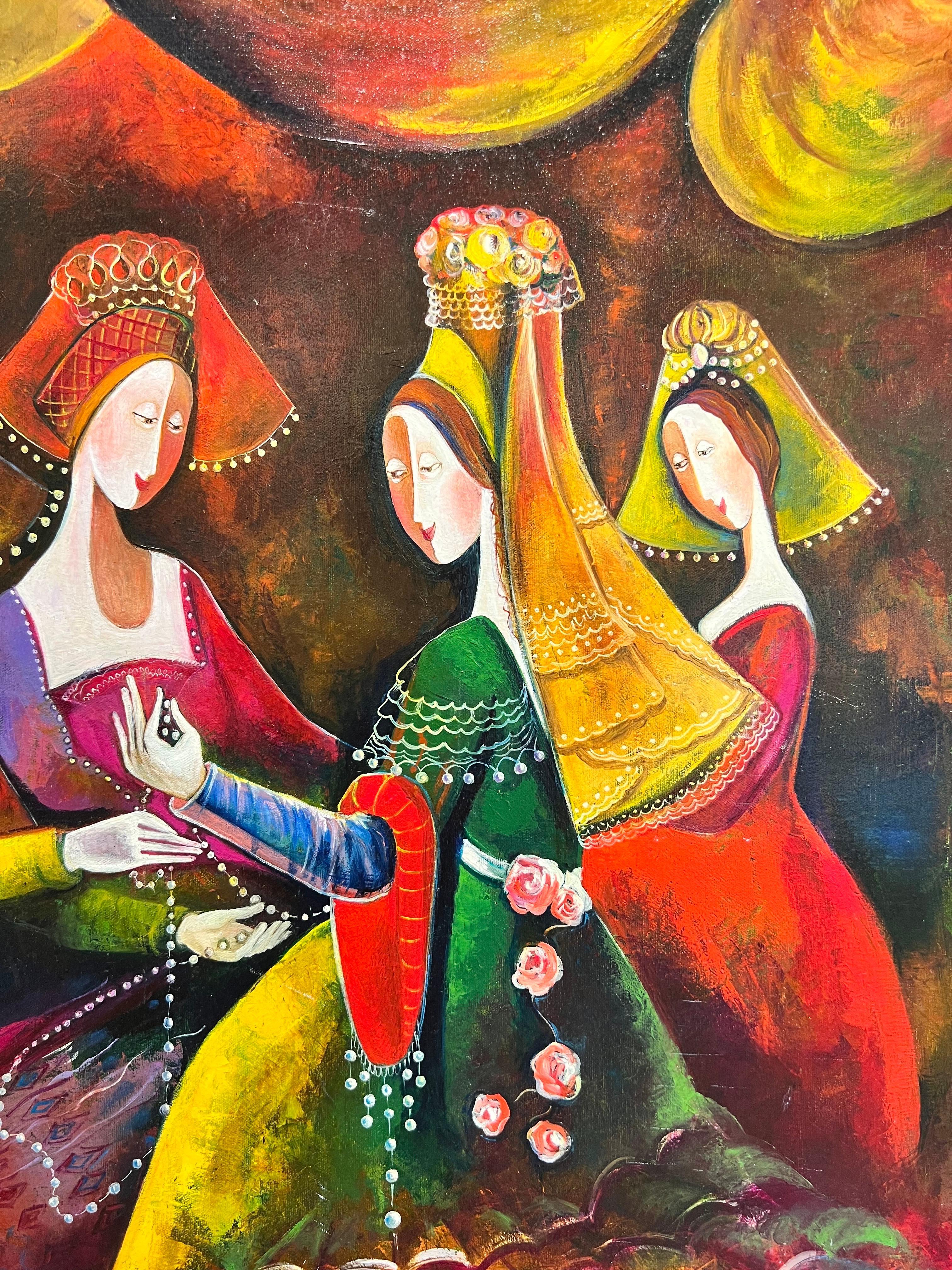 Jewell Contemporary Painting, Making Jewels. en vente 5