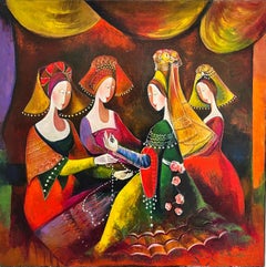 Contemporary Jewels Painting, Making Jewels.