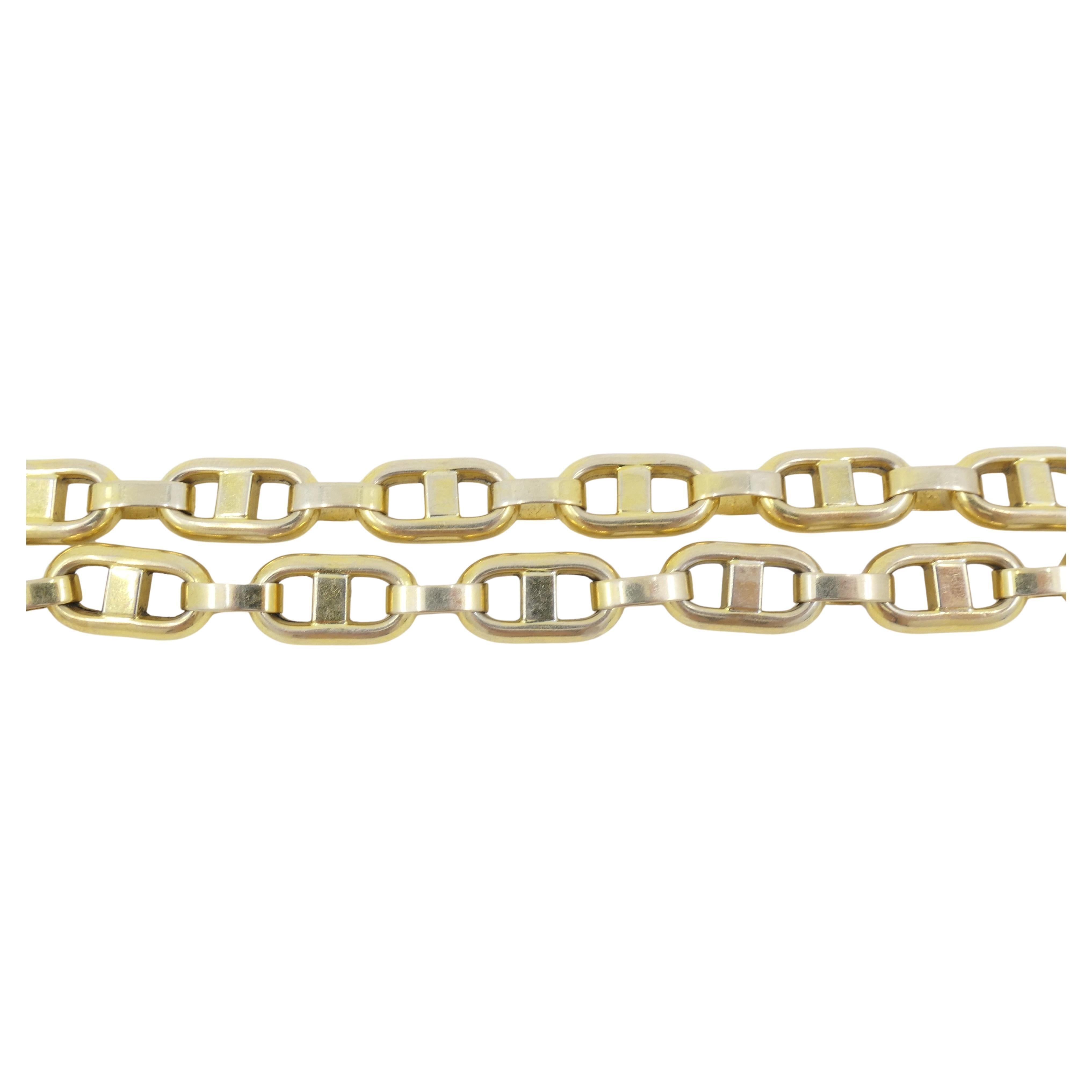Mariner Chain Necklace 14k Gold Vintage Jewelry For Sale 2