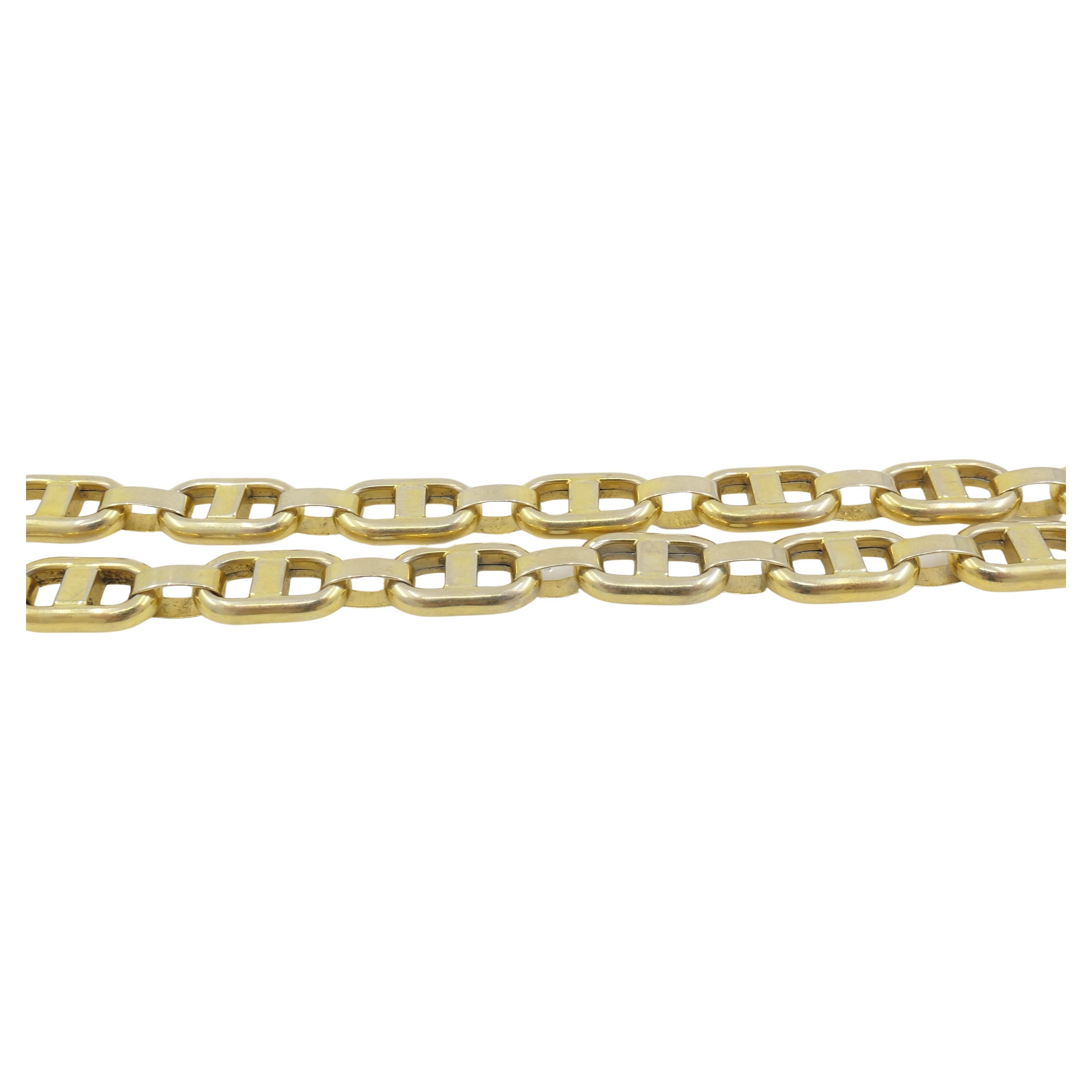 Mariner Chain Necklace 14k Gold Vintage Jewelry For Sale 3