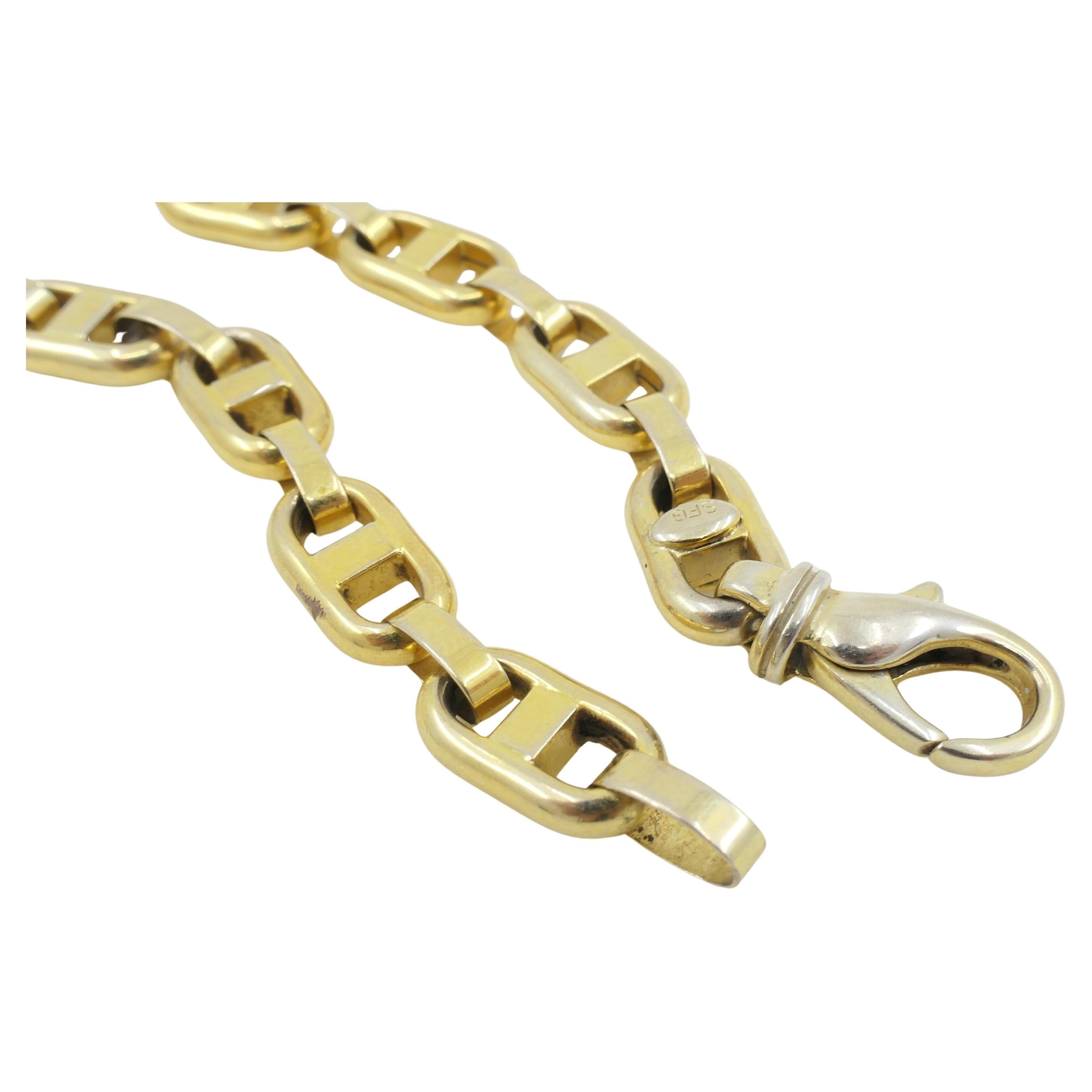 Mariner Chain Necklace 14k Gold Vintage Jewelry For Sale 4