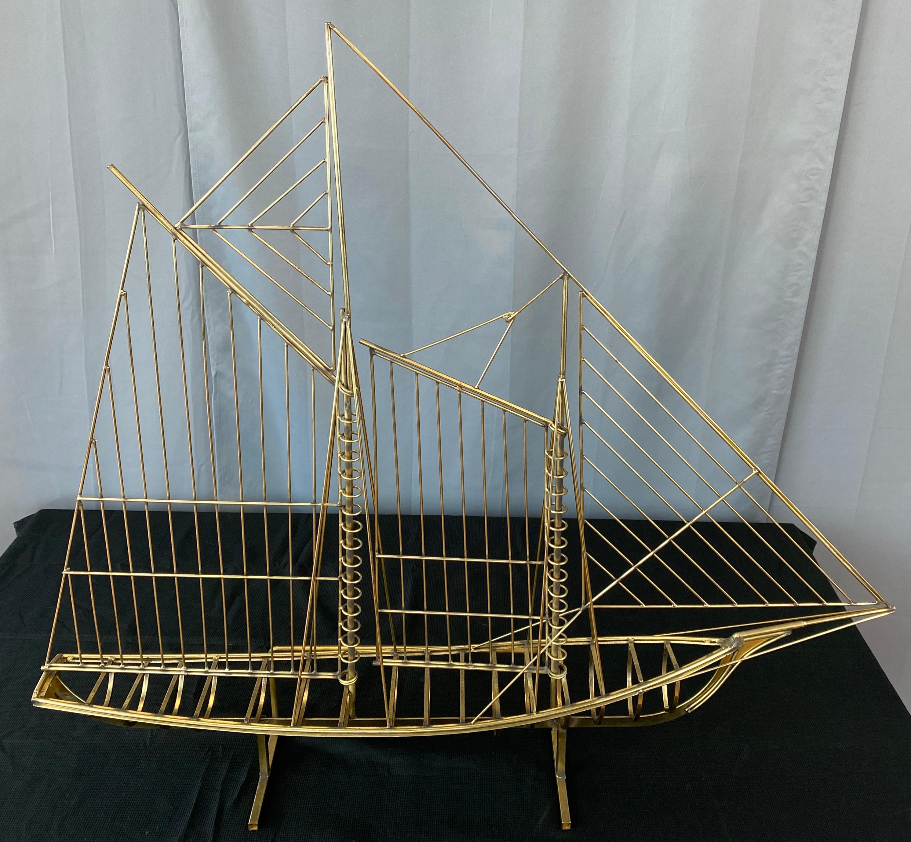 A monumental wall mounted clipper ship by Curtis Jeré, it's model name is 