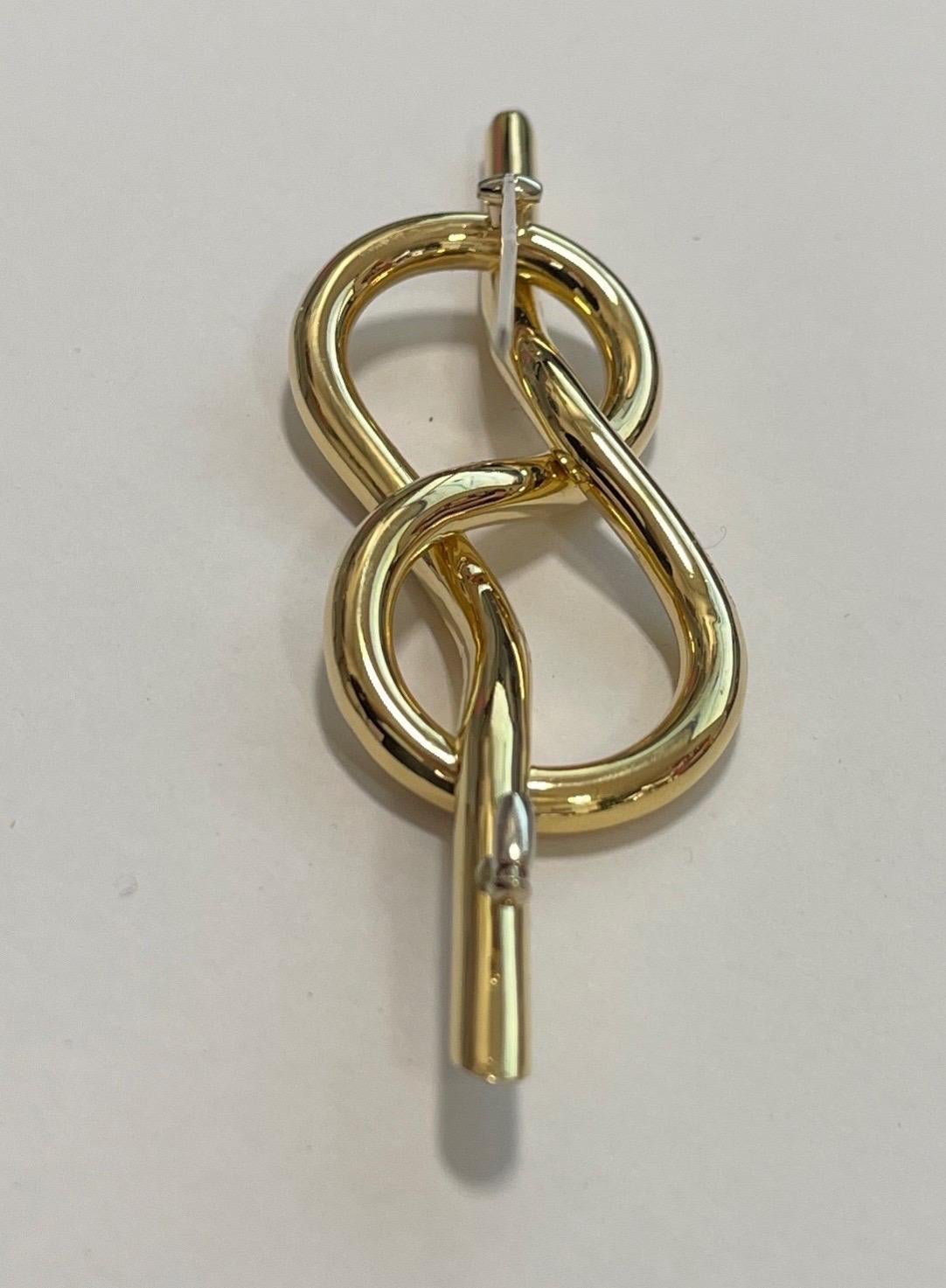 Mariner Knot Brooch in Yellow Gold 18 Karat In New Condition For Sale In Milano, Lombardia