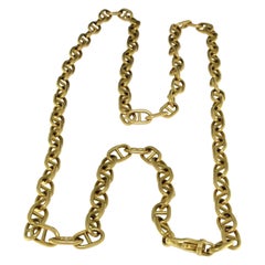 Mariner Link Long Chain in 18 Karat Yellow Gold