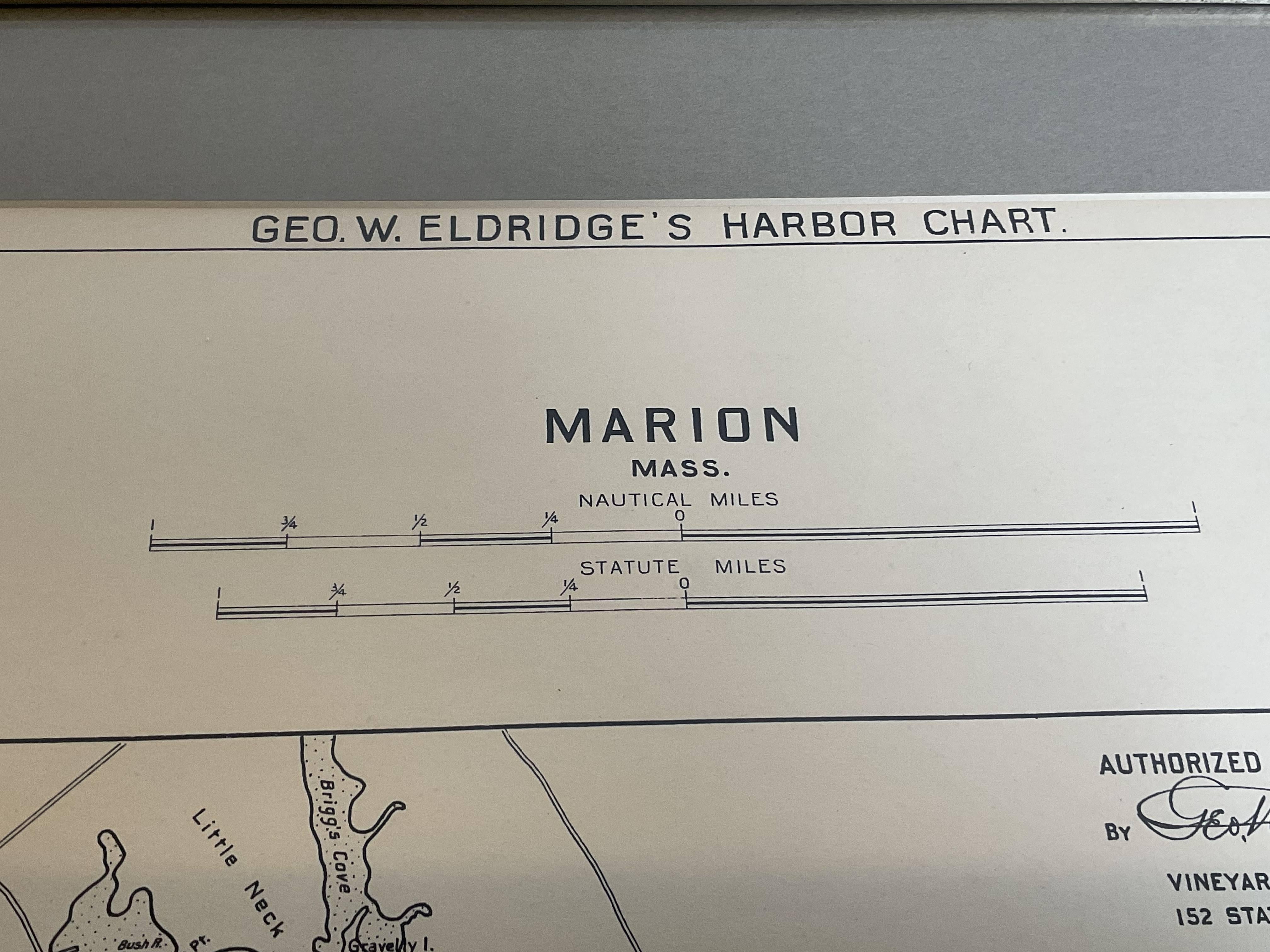 Mariners Chart of Marion Massachussets by George Eldridge 1901 For Sale 4