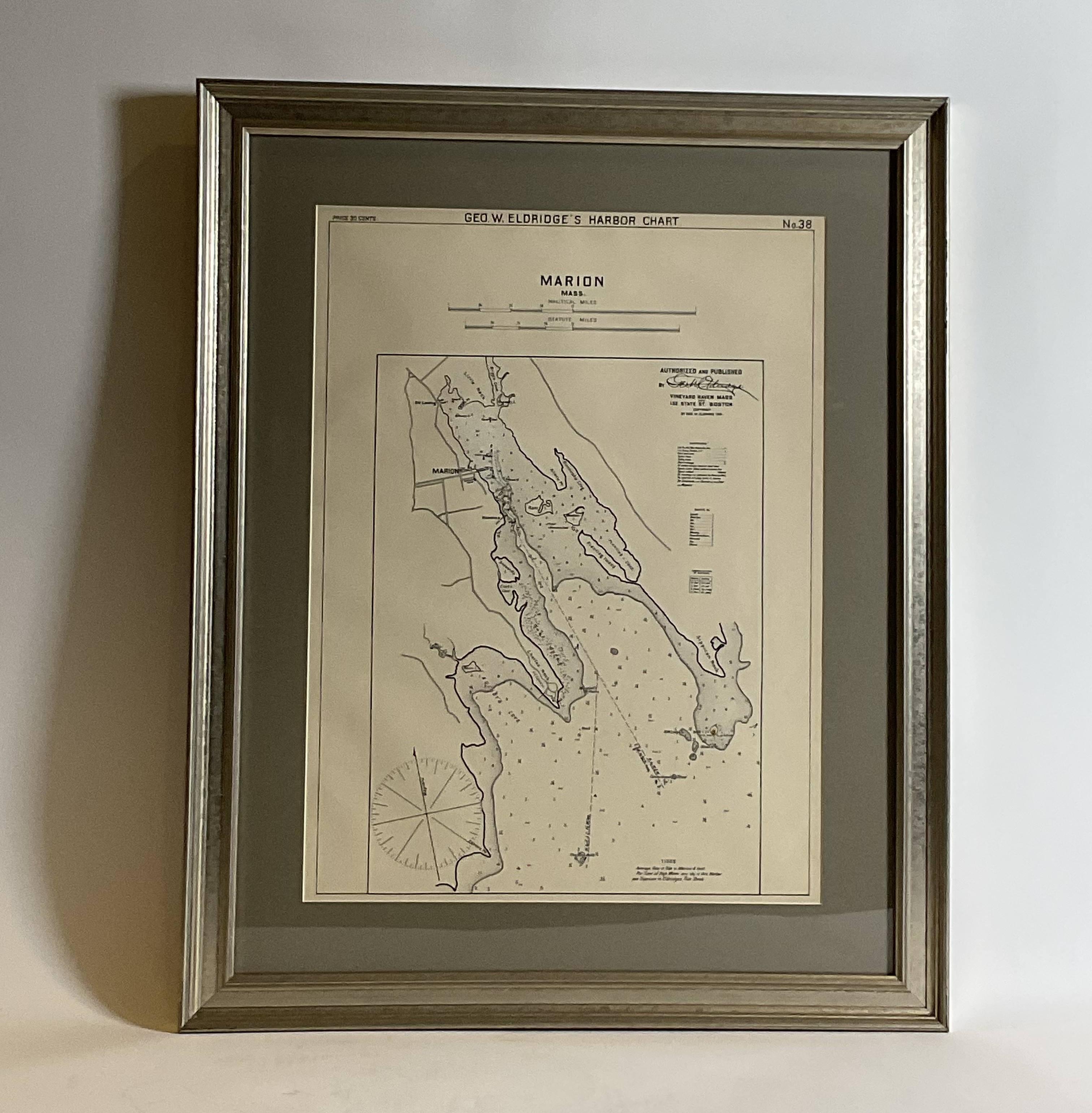 North American Mariners Chart of Marion Massachussets by George Eldridge 1901 For Sale