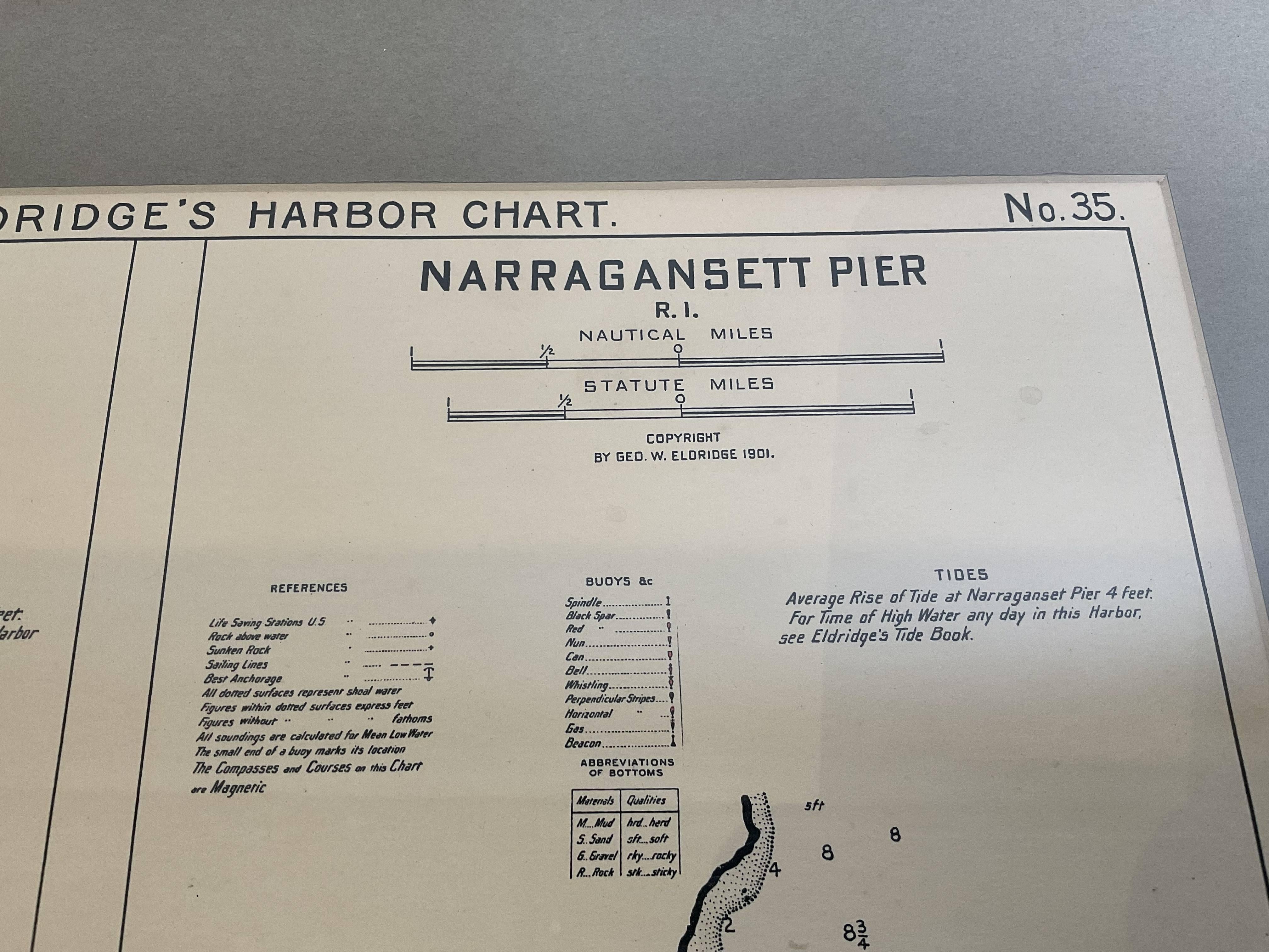 Mariners Chart of Westport Mass and Narraganset Pier by George Eldridge 1901 For Sale 6