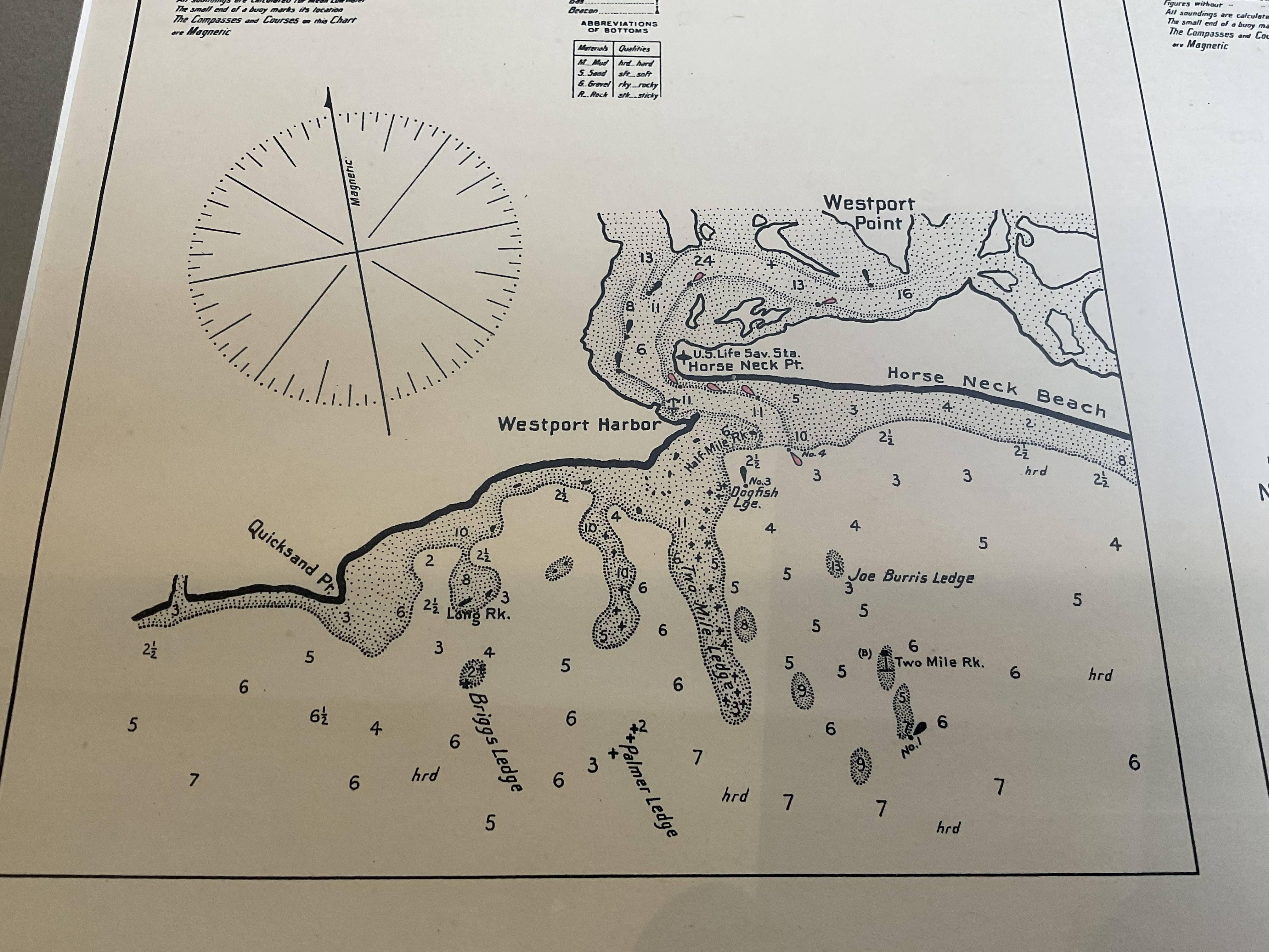 Mariners Chart of Westport Mass and Narraganset Pier by George Eldridge 1901 For Sale 3