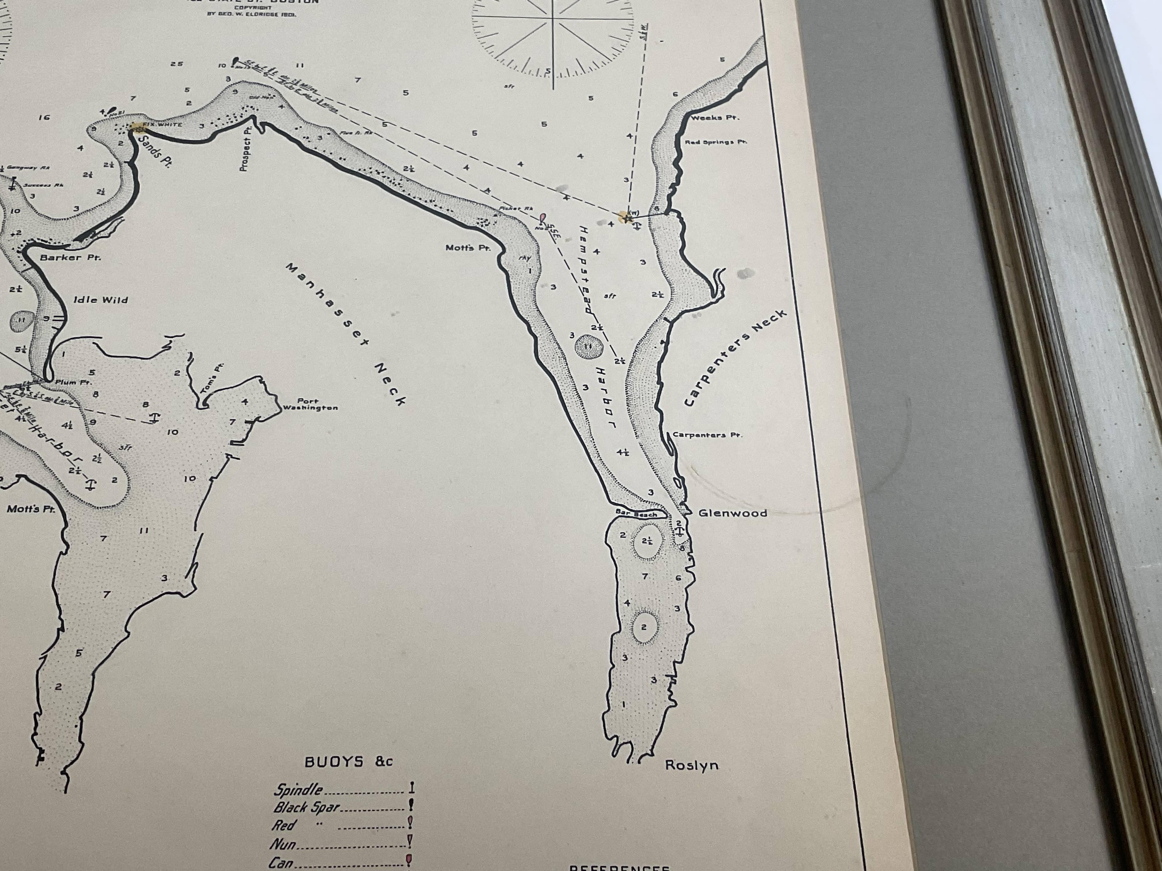 Mariners charts of Massachusett Long Island by George Eldridge 1901 For Sale 4
