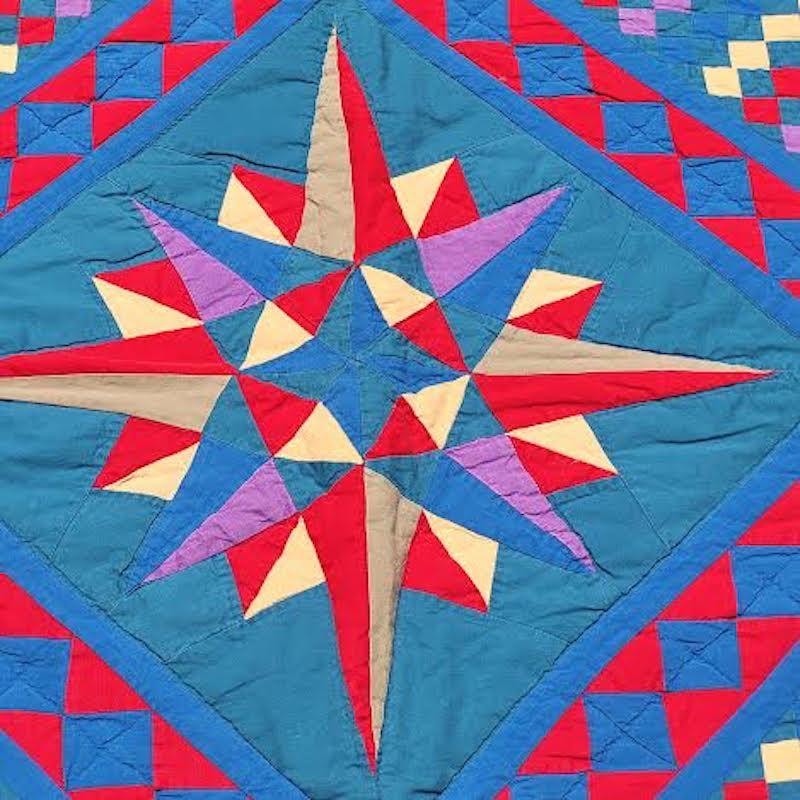 American Mariners Compass Crib Quilt For Sale