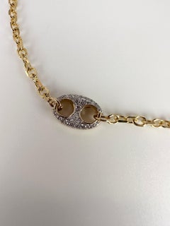 Mariners Diamond Bracelet 14 Karat Yellow Gold Diamond Bracelet