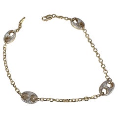 Bracelet Mariners en or jaune 14 carats et diamants