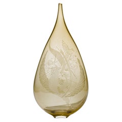 Mariniere V, a golden handblown glass artworks Heather Gillespie