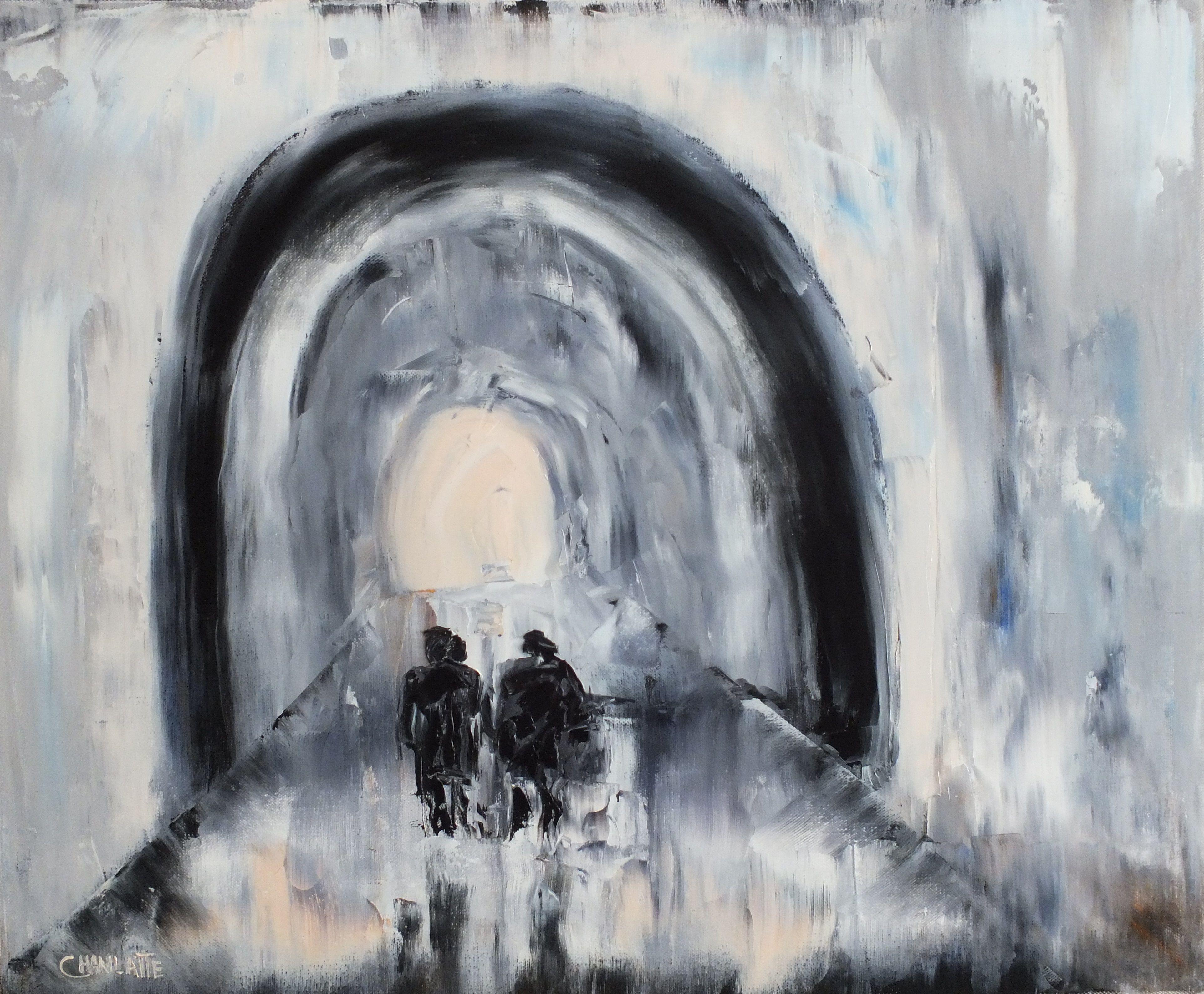 Light at the End of the Tunnel, Painting, Oil on Canvas